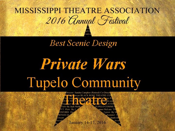 Best Scenic Design Private Wars Tupelo Community Theatre 