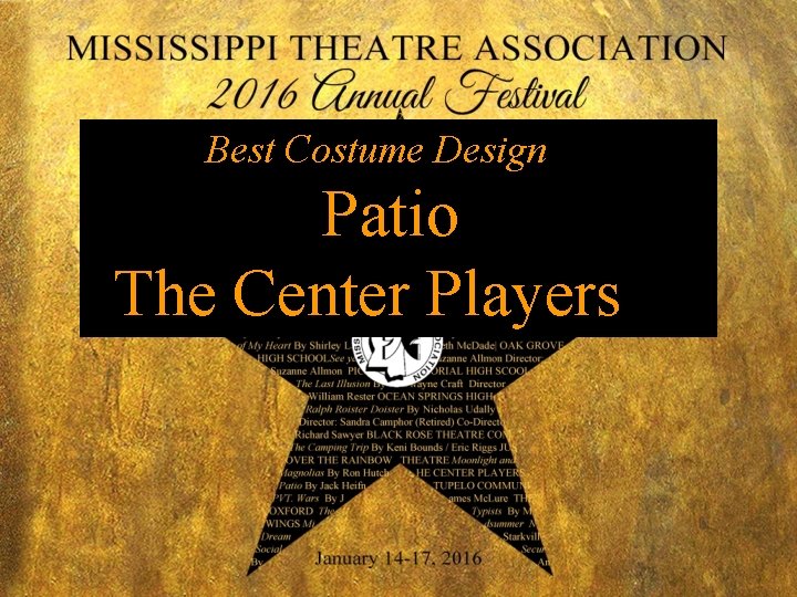 Best Costume Design Patio The Center Players 