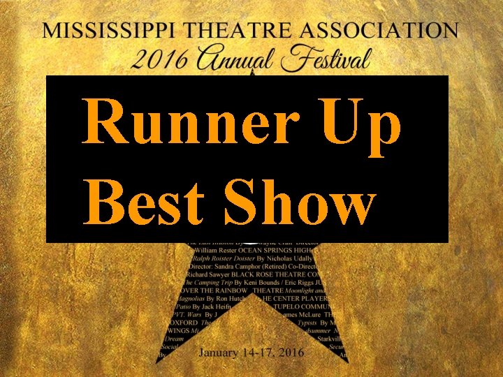 Runner Up Best Show 