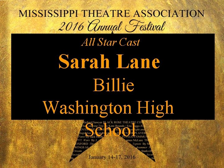 All Star Cast Sarah Lane Billie Washington High School 