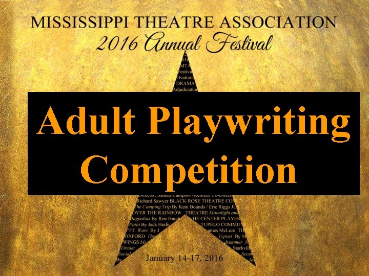 Adult Playwriting Competition 