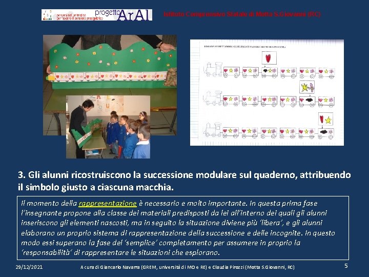 Istituto Comprensivo Statale di Motta S. Giovanni (RC) 3. Gli alunni ricostruiscono la successione