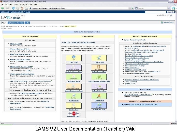 LAMS V 2 User Documentation (Teacher) Wiki 