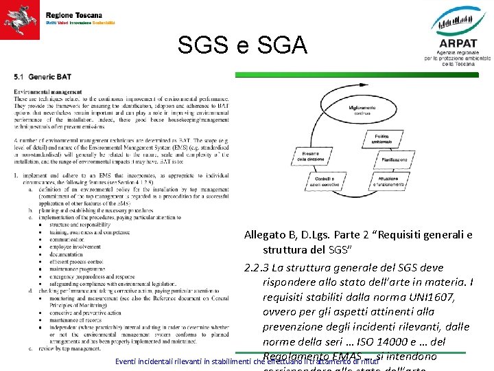 SGS e SGA Allegato B, D. Lgs. Parte 2 “Requisiti generali e struttura del