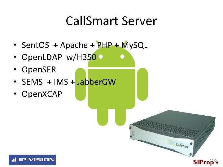 Call. Smart Server • • • Sent. OS + Apache + PHP + My.