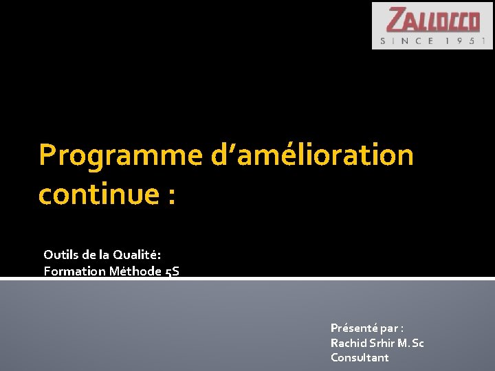 Programme damlioration continue Outils de la Qualit Formation