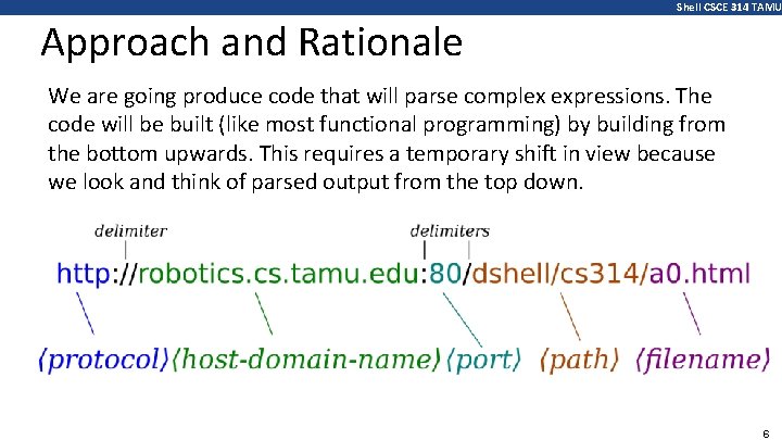 Shell CSCE 314 TAMU Approach and Rationale We are going produce code that will