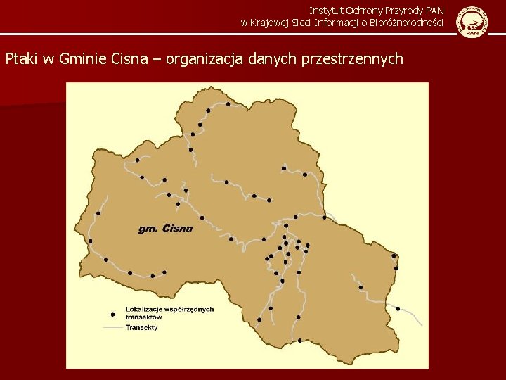 Instytut Ochrony Przyrody PAN w Krajowej Sieci Informacji o Bioróżnorodności Ptaki w Gminie Cisna