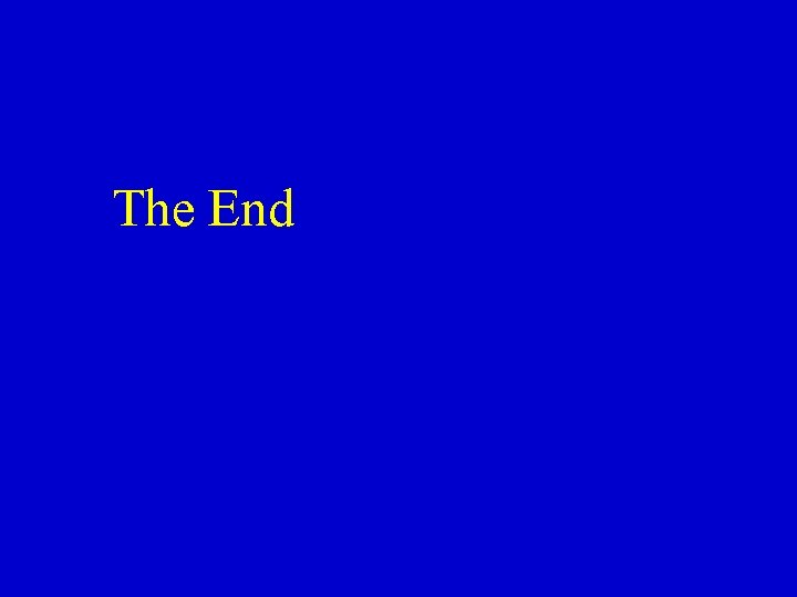 The End 