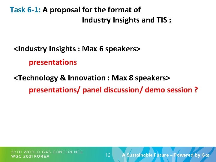 Task 6 -1: A proposal for the format of Industry Insights and TIS :