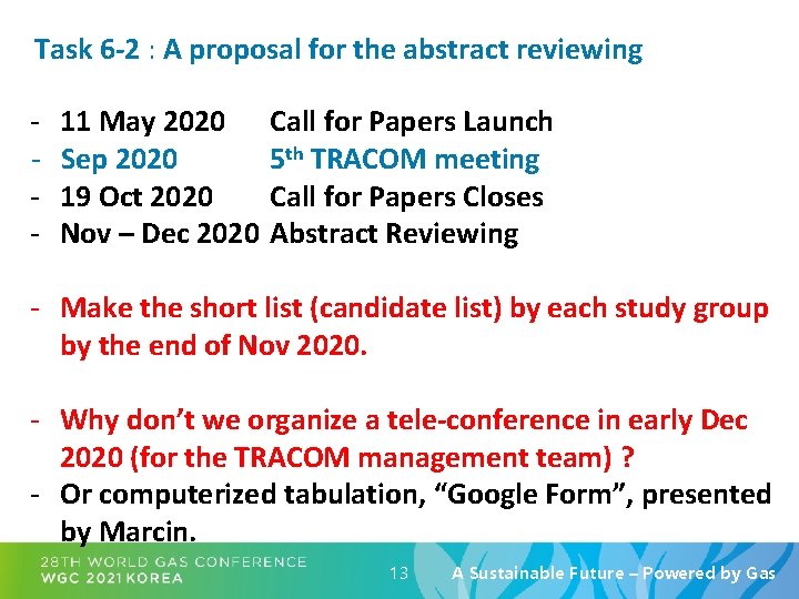 Task 6 -2 : A proposal for the abstract reviewing - 11 May 2020