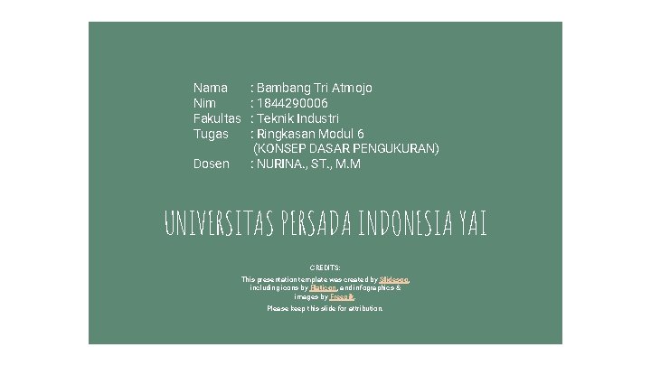 Nama Nim Fakultas Tugas Dosen : Bambang Tri Atmojo : 1844290006 : Teknik Industri