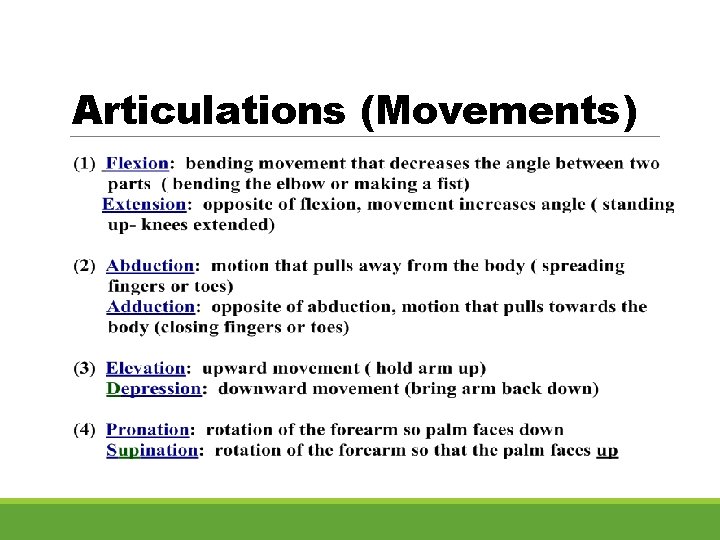 Articulations (Movements) 