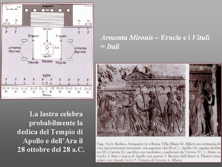 Armenta Mironis – Eracle e i Vituli = Itali La lastra celebra probabilmente la