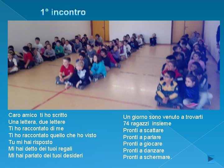 1° incontro Caro amico ti ho scritto Una lettera, due lettere Ti ho raccontato 1° incontro Caro amico ti ho scritto Una lettera, due lettere Ti ho raccontato