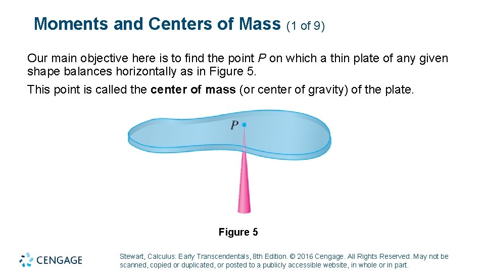 Moments and Centers of Mass (1 of 9) Our main objective here is to Moments and Centers of Mass (1 of 9) Our main objective here is to