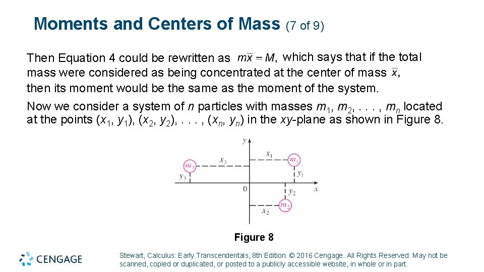 Moments and Centers of Mass (7 of 9) which says that if the total Moments and Centers of Mass (7 of 9) which says that if the total