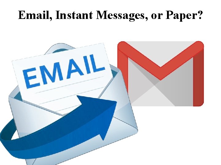 Email, Instant Messages, or Paper? 