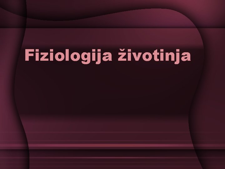 Fiziologija životinja 