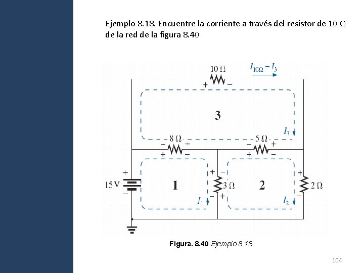 Ejemplo 8. 18. Encuentre la corriente a través del resistor de 10 Ω de Ejemplo 8. 18. Encuentre la corriente a través del resistor de 10 Ω de