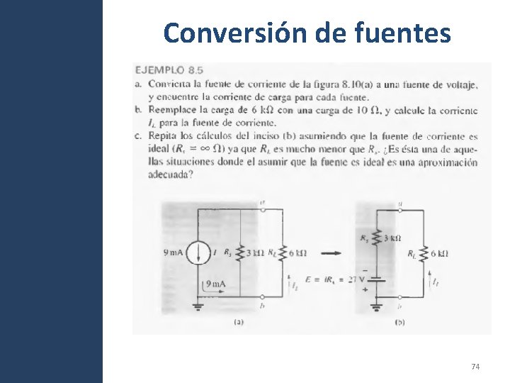 Conversión de fuentes 74 Conversión de fuentes 74
