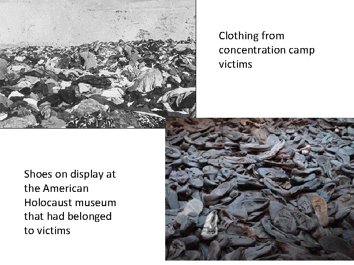 Clothing from concentration camp victims Shoes on display at the American Holocaust museum that