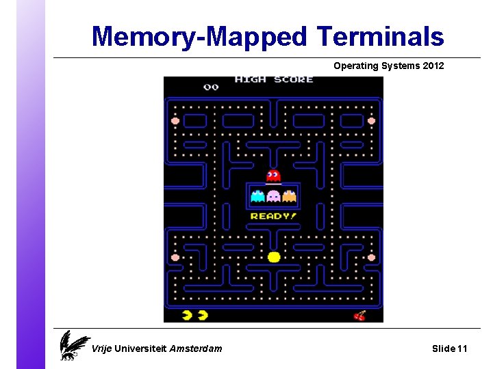 Memory-Mapped Terminals Operating Systems 2012 Vrije Universiteit Amsterdam Slide 11 