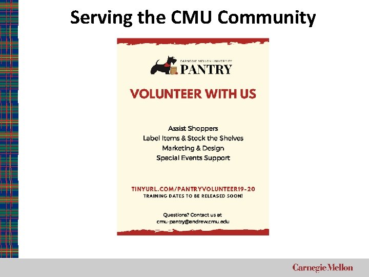 Serving the CMU Community 