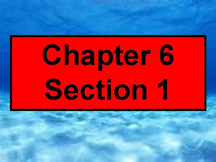 Chapter 6 Section 1 