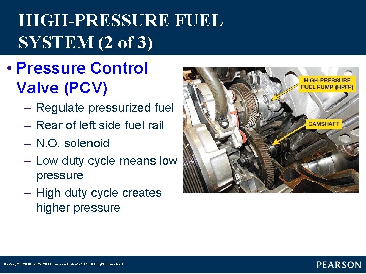 HIGH-PRESSURE FUEL SYSTEM (2 of 3) • Pressure Control Valve (PCV) – – Regulate