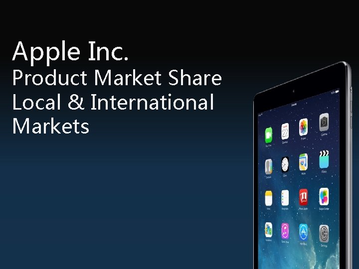 Apple Inc. Product Market Share Local & International Markets 