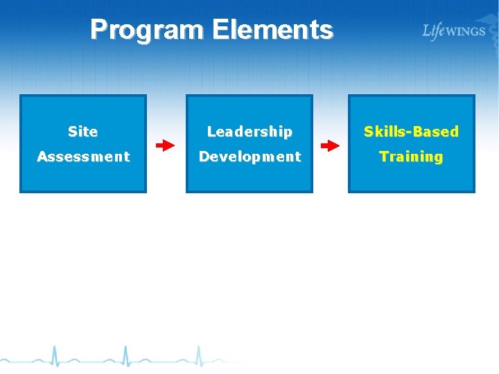 Program Elements Site Leadership Skills-Based Assessment Development Training 