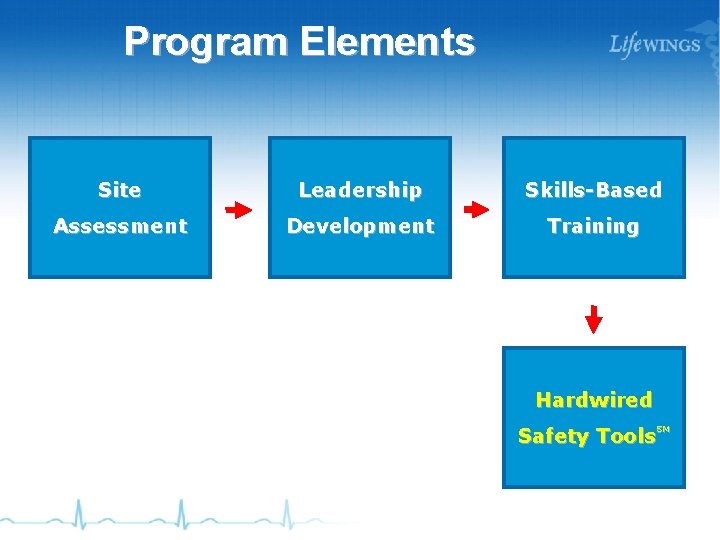 Program Elements Site Leadership Skills-Based Assessment Development Training Hardwired SM Safety Tools 