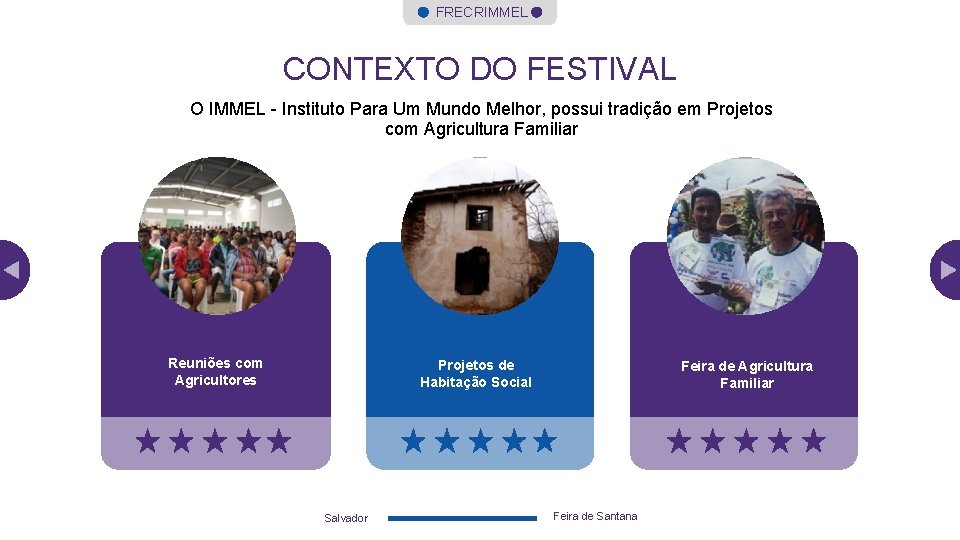 FRECRIMMEL CONTEXTO DO FESTIVAL O IMMEL - Instituto Para Um Mundo Melhor, possui tradição