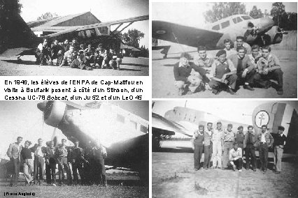 En 1946, les élèves de l’ENPA de Cap-Matifou en visite à Boufarik posent à
