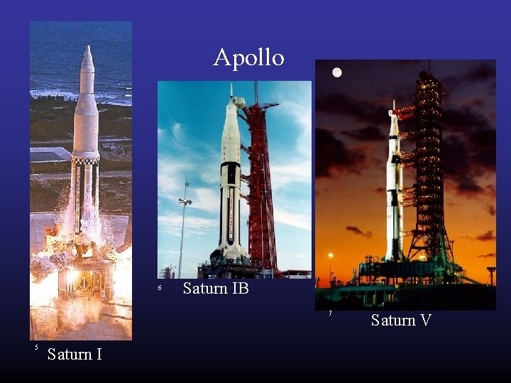 Apollo 6 Saturn IB 7 5 Saturn I Saturn V 