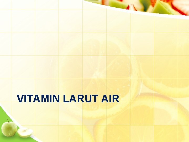 VITAMIN LARUT AIR 