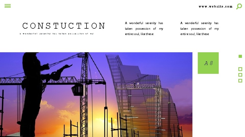 www. website. com CONSTUCTION a w o n d e r f u l