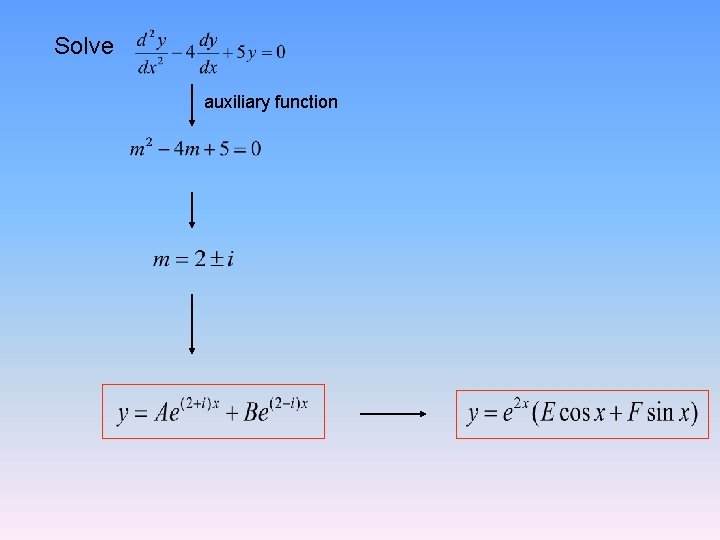Solve auxiliary function 