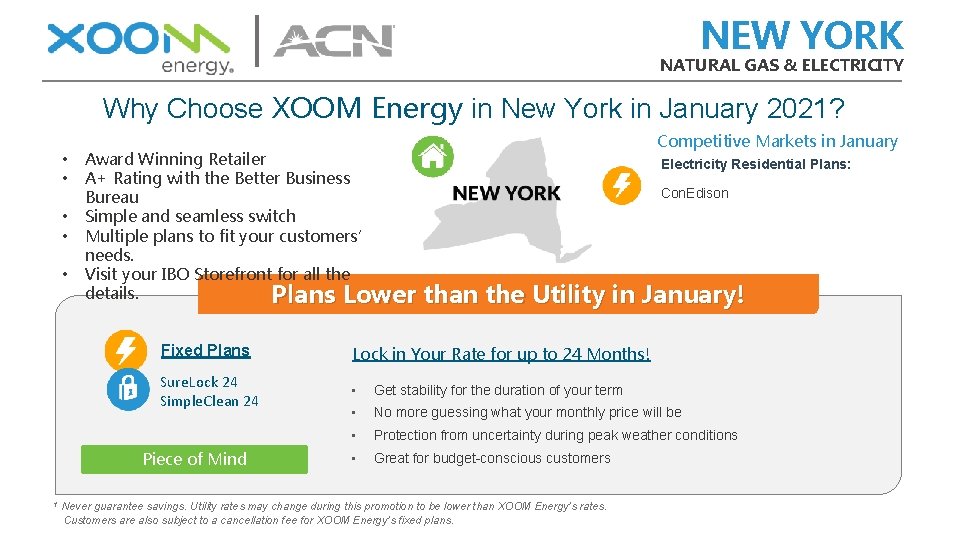 NEW YORK NATURAL GAS ELECTRICITY Why Choose XOOM