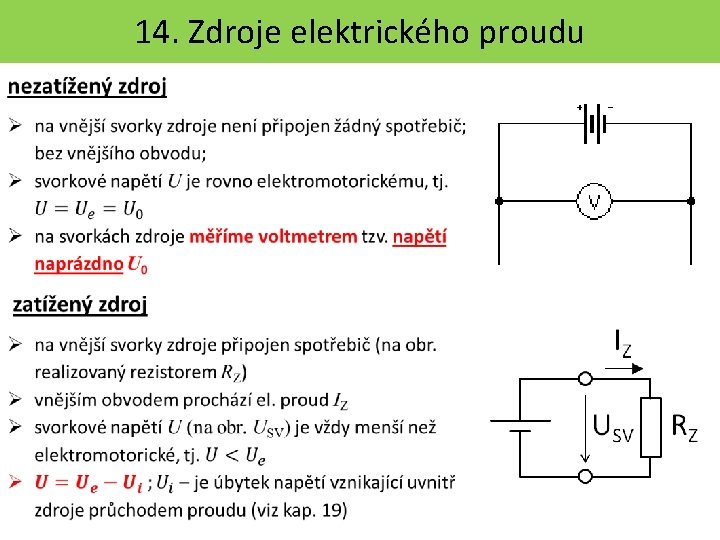 14. Zdroje elektrického proudu 