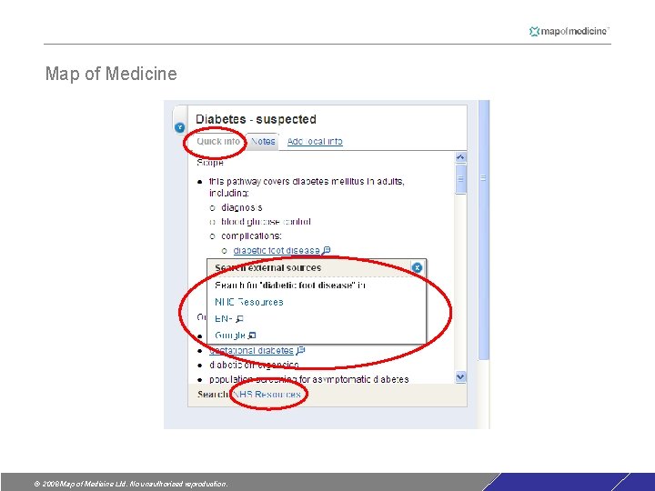 Map of Medicine © 2008 Map of Medicine Ltd. No unauthorised reproduction. Map of Medicine © 2008 Map of Medicine Ltd. No unauthorised reproduction.