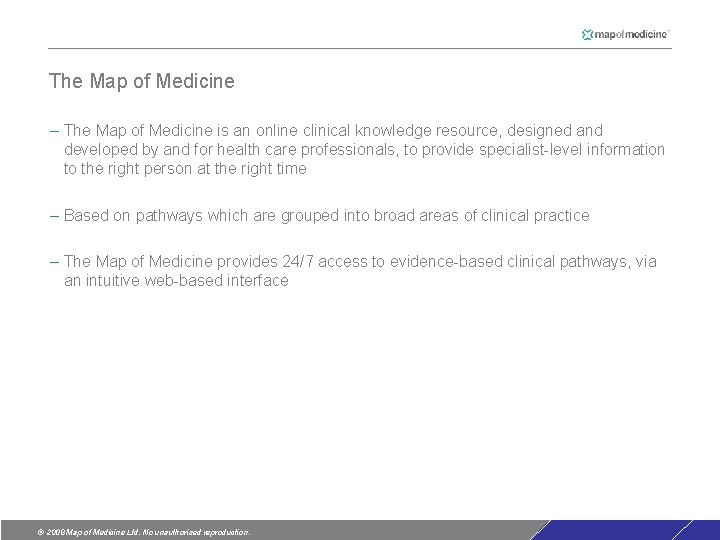 The Map of Medicine – The Map of Medicine is an online clinical knowledge The Map of Medicine – The Map of Medicine is an online clinical knowledge