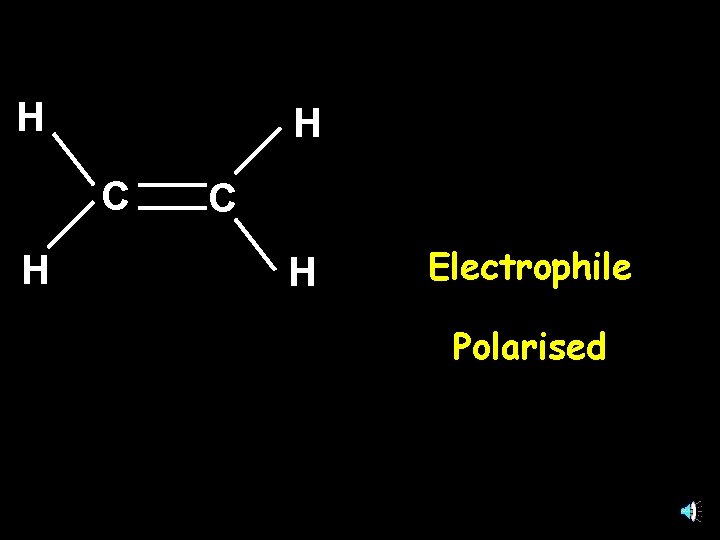 H H C H Electrophile Polarised 