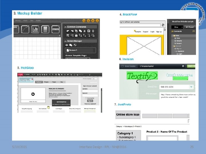 5/19/2021 Interface Design - RPL - NH@2016 25 