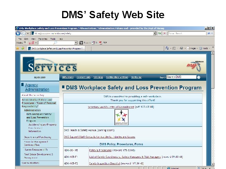 DMS’ Safety Web Site 
