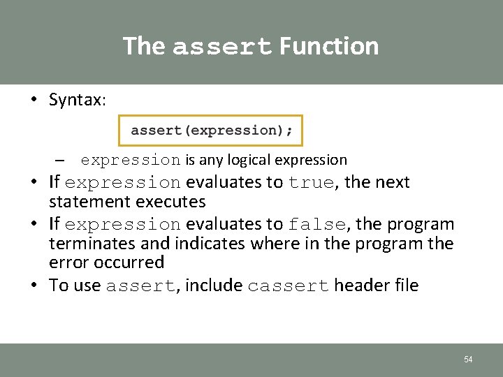Lecture 4 Control Structures I Selection Objectives In