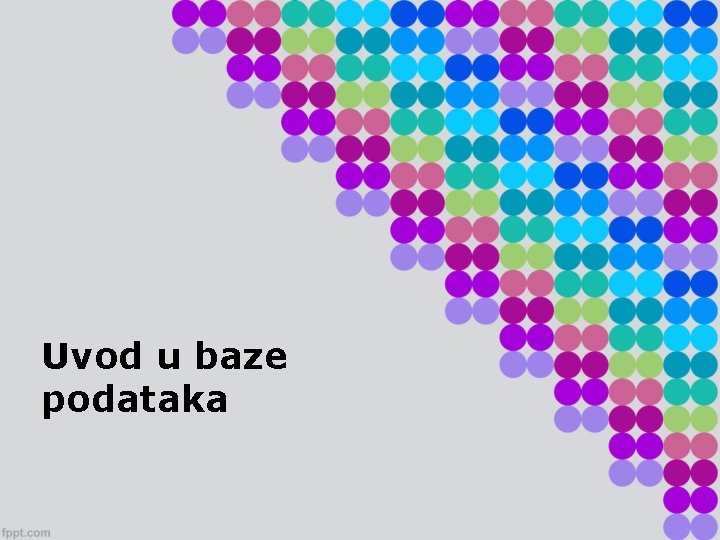 Uvod u baze podataka 