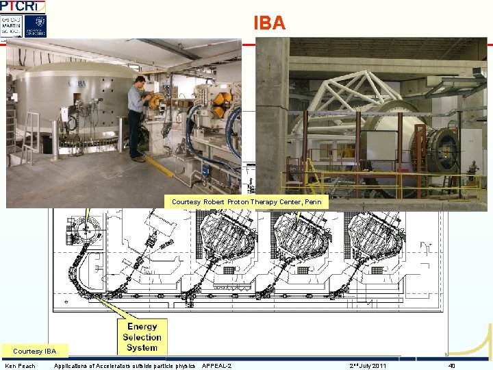 IBA Courtesy Robert Proton Therapy Center, Penn Courtesy IBA Ken Peach Applications of Accelerators