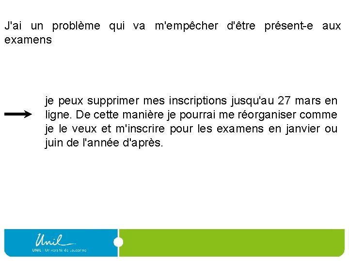 J'ai un problème qui va m'empêcher d'être présent-e aux examens je peux supprimer mes